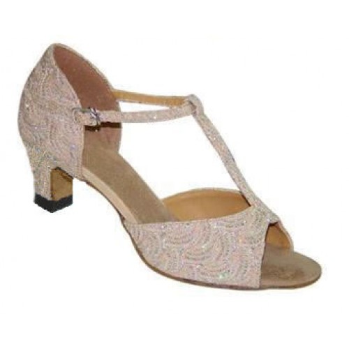 LILLY CHAMPAGNE OPEN TOE 1.5 HEEL Kerrie Dee Dance Shoes