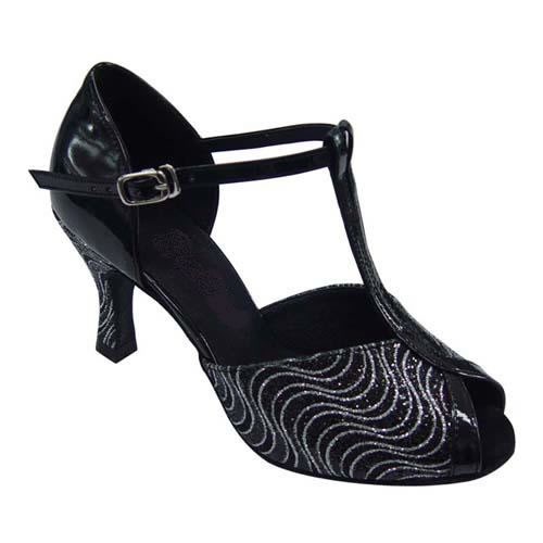 DAKOTA BLACK/SILVER 2.5 INCH HEEL Kerrie Dee Dance Shoes