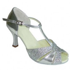 LILLIAN SILVER - 2.5 INCH HEEL