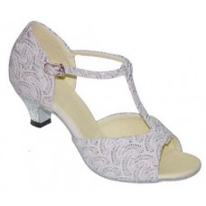 LILLY WHITE SPARKLE OPEN TOE 1.5 HEEL