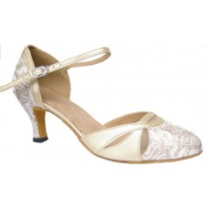 SHALLANCE GOLD LACE - 3 INCH HEEL