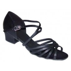 TASHA BLACK SATIN - BLOCK HEEL