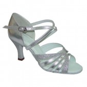 TATIANA SILVER 1.5 INCH LOW HEEL