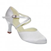MIKA WHITE - 2.5 INCH HEEL - RESIN SOLE